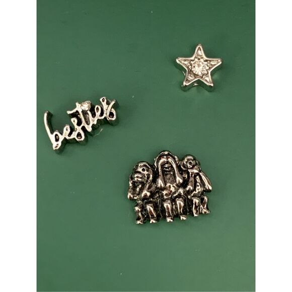 Origami Owl Charms STAR Bestie and 3 Little Monkeys #keepsake #floating locket - Picture 1 of 5